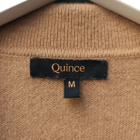 Quince Mongolian Cashmere Polo Sweater In Camel - Picture 3 of 8